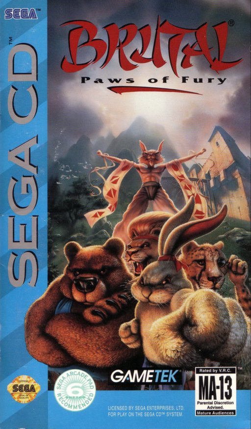 Brutal - Paws of Fury (USA) Sega CD Game Cover